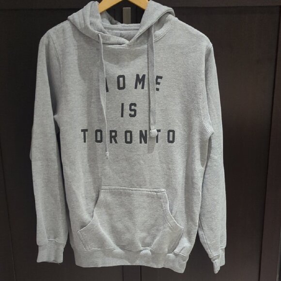 Women's Peace Collective Gray Hoodie 'Home is Toronto' Print Sm Great Condition - Picture 2 of 5